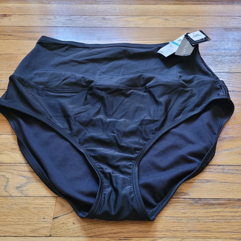 Island Escape High-Waist Tummy Control-Top Bikini Bottoms Sizes 6, 10, 12 - Picture 4 of 10